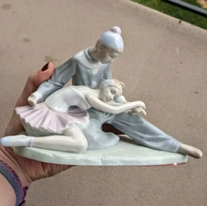 Seltene Vintage Figuren "Ballerina & Pierrot" Porzellan  - Bild 1 von 7