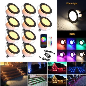 6 x WIFI/Bluetooth RGB + bianco caldo LED pavimento faretto da incasso terrazza lampada esterna 45 mm - Foto 1 di 14