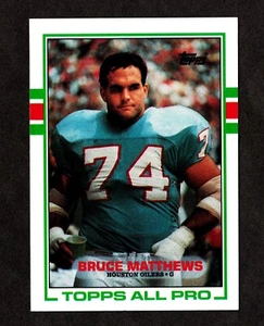 1989 TOPPS RC #91 BRUCE MATTHEWS HOF - HOUSTON OILERS - ROOKIE CARD - *04 - Picture 1 of 2