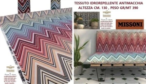Tessuto MISSONI zig-zag a metraggio altezza cm. 130 , idrorepellente - Picture 1 of 13