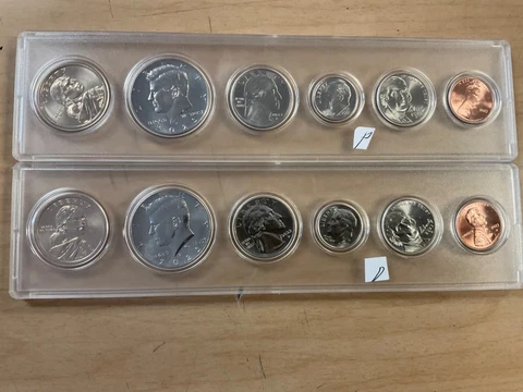 2023 P & D Mint Set, Birth Set in New EM Holder; 12 BU/MS Coins; Dollar - Cent Cover