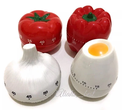 Kitchen Timer Tomato / Garlic / Egg Shape Novelty Analog For Smart Kitchen - Image 1 of 2