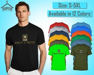 CAMISETA ARMY STRONG Star Logo América Ejército Militar Fuerzas Camiseta - Imagen 1 de 14