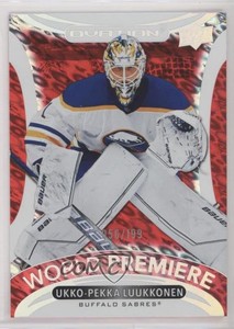 2021 Upper Deck Ovation World Premiere Red /199 Ukko-Pekka Luukkonen Rookie RC