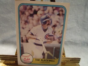 Tim Blackwell, Catcher, Chicago Cubs, 1981 Fleer Corp #304 - Picture 1 of 2