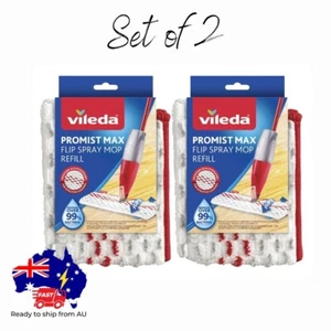 Vileda ProMist Max Flip Spray Mop Refill Pads Microfibre Pad Mopping Head Value - Picture 1 of 4