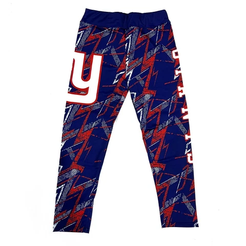 NFL Team Logo New York Giants High Waist Yoga Pants Slimming Fitness Legging Cover
