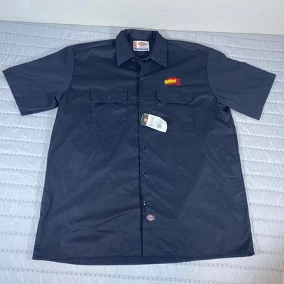 Camisa de Trabajo De Colección RARA Hulk Hogan Dickies Hulkamaniacs XL Negra WWE Bordada Nueva Con Etiquetas Foto 1 de 4
