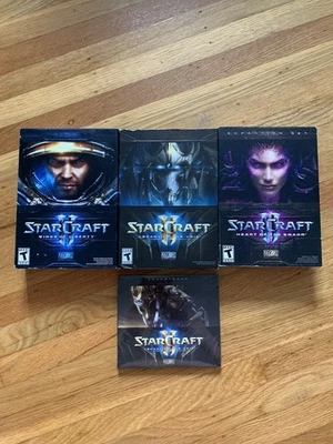Star Craft 2 Heart of the Swarm, Wings of Liberty, Legacy of The Void SEALED LOT - Image 1 of 3