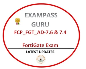 FCP_FGT_AD-7.6 & 7.4 FortiGate 7.6 & 7.4 Administrator! 45 & 88 QA! OCTOBER - Imagen 1 de 1
