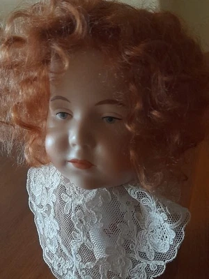 Antiker Puppenkopf K+R 101 Marie für Puppengr.38cm Mohairperücke Repro. - Bild 1 von 3