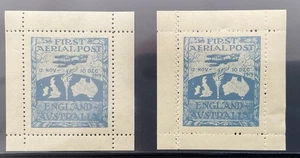 AUSTRALIA 1919 First Aerial Post England to Australia, Full Gum MNH Reproduction - Picture 1 of 1
