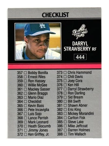 1991 Leaf #444 Darryl Strawberry Los Angeles Dodgers - Picture 1 of 2