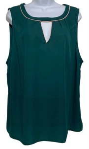 Modcloth Cami Top Mujer 2X Verde Melocotón Borde Cerradura Apertura Carrera Nuevo sin Etiquetas - Imagen 1 de 11