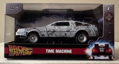 Back to the Future Hollywood Rides Frosted DMC DeLorean Time Machine Jada 2025 Foto 1 de 4