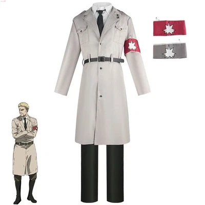 Anime Attack on Titan Marley Officer Uniform Jacket Shirt Pants Cosplay Costume - Image 1 of 4