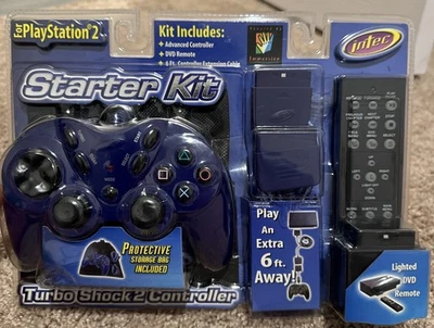 Playstation 2 Intec starter kit Advanced Controller, 6ft Ext Cable ,DVD Ve6 - Image 1 of 4