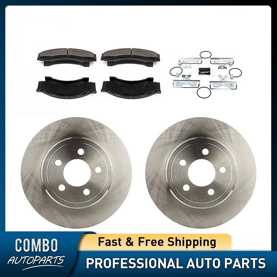 Juego de pastillas de freno de disco delanteras rotor de freno de disco para Dodge W350 1982-1985 Foto 1 de 4