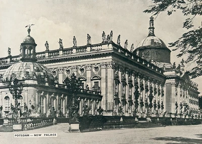 Antique 1930s Print – New Palace Potsdam – German Architecture - Image 1 of 4