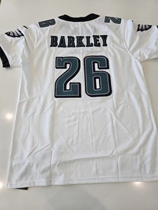 SAQUON BARKLEY #26 Philadelphia Eagles White Away Jersey Men's Size Large - Picture 1 of 6