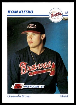 1991 Line Drive AA Ryan Klesko Rookie Greenville Braves #209 - Image 1 of 2