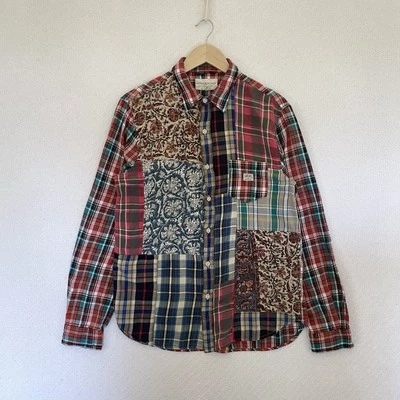Ralph Lauren Denim & Supply Patchwork Flannel Shirt Size L Quilt Bandana Western - Image 1 of 4