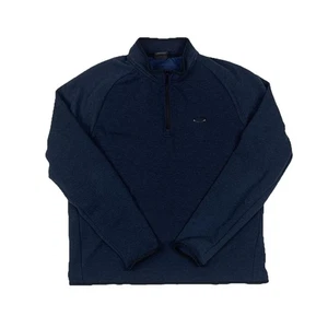 Sudadera Oakley Para Hombre Azul Rendimiento Elastizada 1/4 Cuarto Cremallera Talla M - Imagen 1 de 9