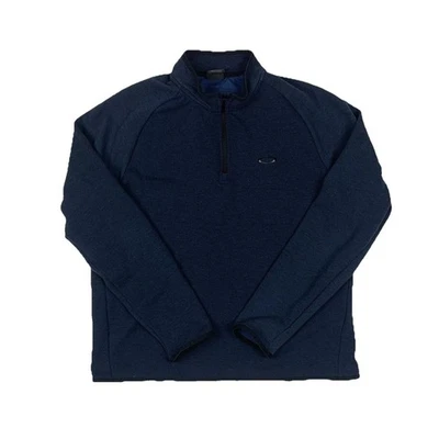 Moletom Oakley Masculino Azul Performance Elástico 1/4 Quarto Zíper Tamanho M - Imagem 1 de 4