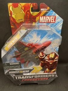 Transformers Crossovers Marvel Iron Man~Vehículo a héroe~Hasbro 2008~Muy buen estado Nuevo  - Imagen 1 de 9