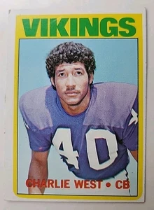 1972 Topps Football Card 53 Charlie West Minnesota Vikings - Picture 1 of 2