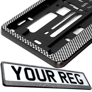 CARBON DESIGN Auto Nummernschild Einfassung Halter für jedes Auto LKW Van Anhänger - Bild 1 von 8