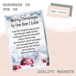 FROHE WEIHNACHTEN DEM, DEN ICH LIEBE ✳ ANDENKEN GEDICHT ✳ KÜHLSCHRANKMAGNET ✳ WEIHNACHTSGESCHENK - Bild 1 von 1
