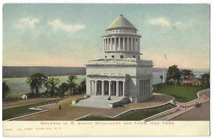 General U.S. Grant Monument and Tomb New York Postcard Glitter c1905 - Imagen 1 de 2