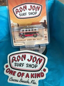 GREENLIGHT RON JON SURF SHOP VW Woody Samba BUS Sold out - Picture 1 of 8