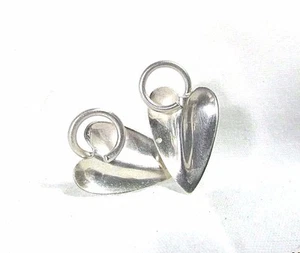 Vintage - Blatt - Schraub - Ohrringe - Sterling Silber 925 - Bild 1 von 12