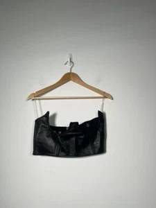 House of CB Black Leather Bustier M Size Sexy Designer Going Our Party Statement - Picture 1 of 10