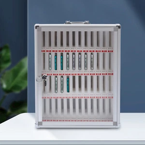 48 Steckplätze Aluminiumlegierung durchsichtig Taschentabelle Handys Aufbewahrungsschrank - Bild 1 von 12