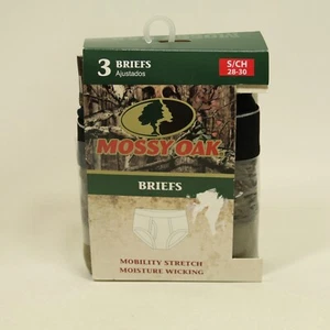 Mossy Oak Mens Briefs Size S (28-30) Camo Camouflage Underwear 3 Briefs - Picture 1 of 6