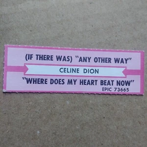 CELINE DION If There Was Any Other Way JUKEBOX STRIP Record 45 rpm 7" - Picture 1 of 1