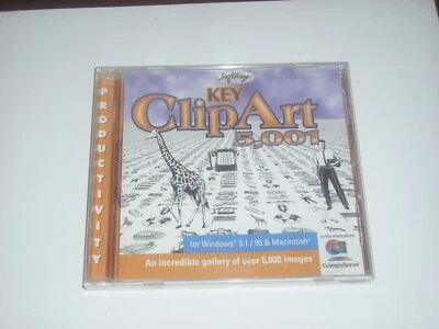Softkey ClipArt 5,001 for Windows & Mac OS, 1996, Over 5,000 Images - Image 1 of 4