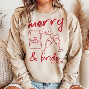 Married Christmas Sweatshirt Future Wifey Shirt Custom Gift for Her Bride - Picture 1 of 5