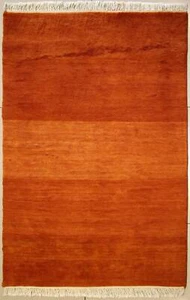 Alfombra Rugstc 3x5 Gabbeh naranja, genuina anudada a mano, pila de lana - Imagen 1 de 5
