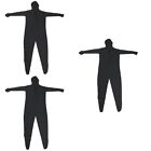  Set of 3 Party Bodysuit Halloween Zipper Invisibility Cloak