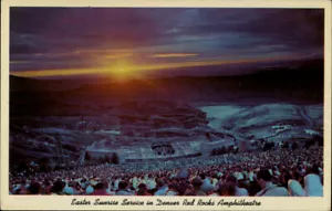 Denver,CO Easter Sunrise Serice Amphitheatre Colorado Postcard - Picture 1 of 2
