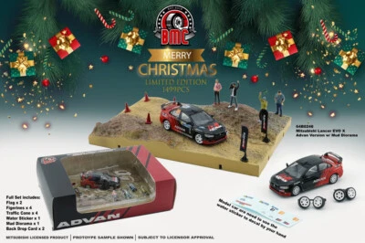 Coche diecast BM Creations "Advan" Mitsubishi Lancer EVO X con diorama - RHD 1:64 Foto 1 de 4