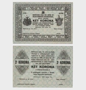Hungary - Debrecen - 1919 - 2 Korona - "aUNC"  #CO7436 - Picture 1 of 6