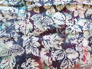 Leaf Batik Fabric 42" x 17" - Picture 1 of 2