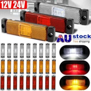 12-24V White Red AmberClearance lights side marker led trailer Truck reflector - Picture 1 of 15