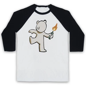 MOLOTOV TEDDY UNOFFICIAL BANKSY STREET ART GRAFFITI 3/4 SLEEVE BASEBALL TEE - Picture 1 of 11