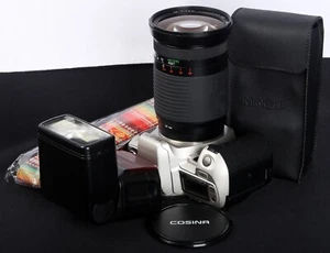 Minolta Alpha Sweet QD AF 35mm Film SLR c/w AF 28-210/3.5-5.6 Lens & 3500xi Kit - Picture 1 of 11